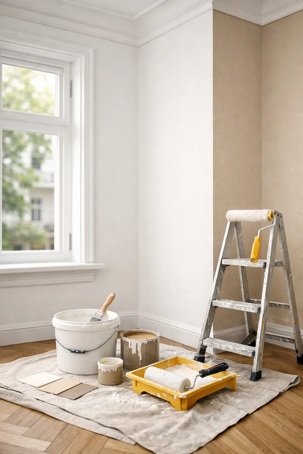 Altbau Wohnung nach Malerarbeiten in Berlin