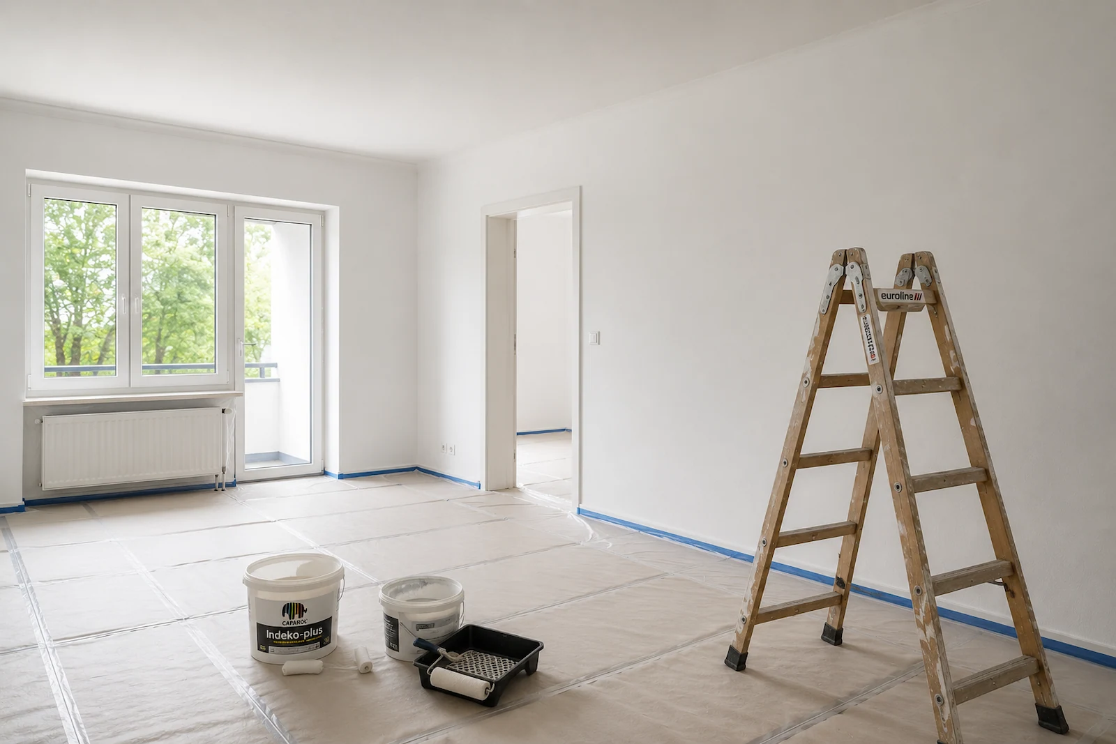 Wohnungsanstrich in Berlin – professionell vorbereitete Wohnung vor dem Streichen